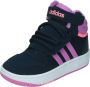 Adidas hoops mid lifestyle basketball strap sneakers zwart roze baby kinderen - Thumbnail 6