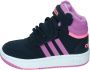 Adidas hoops mid lifestyle basketball strap sneakers zwart roze baby kinderen - Thumbnail 7