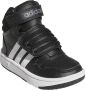 Adidas Sportswear Hoop Mid sneakers zwart wit grijs Imitatieleer 19 - Thumbnail 12
