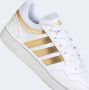 Adidas HOOPS 3.0 Low Dames Classic Sneakers Schoenen Wit-Gold HP7972 - Thumbnail 14