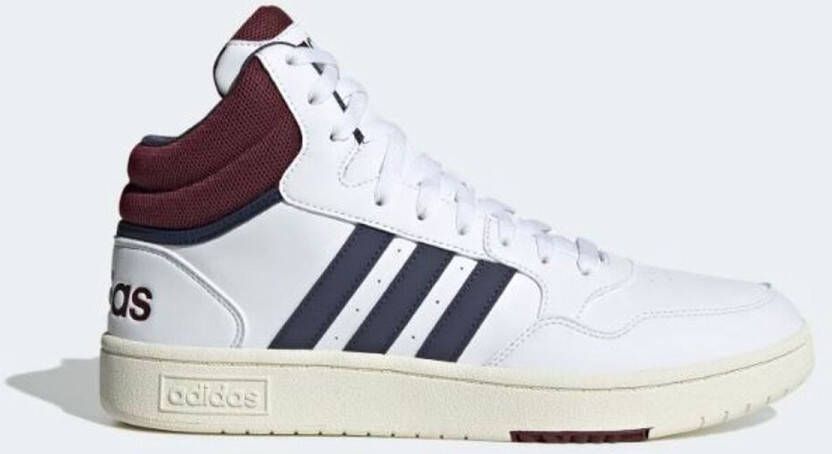 adidas Hoops 3.0 Mid Wit-Paarse Sneaker