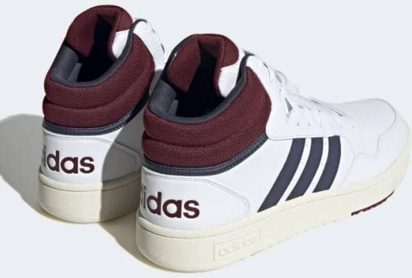 adidas Hoops 3.0 Mid Wit-Paarse Sneaker