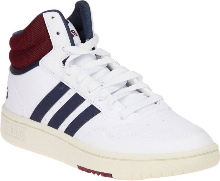 adidas Hoops 3.0 Mid Wit-Paarse Sneaker