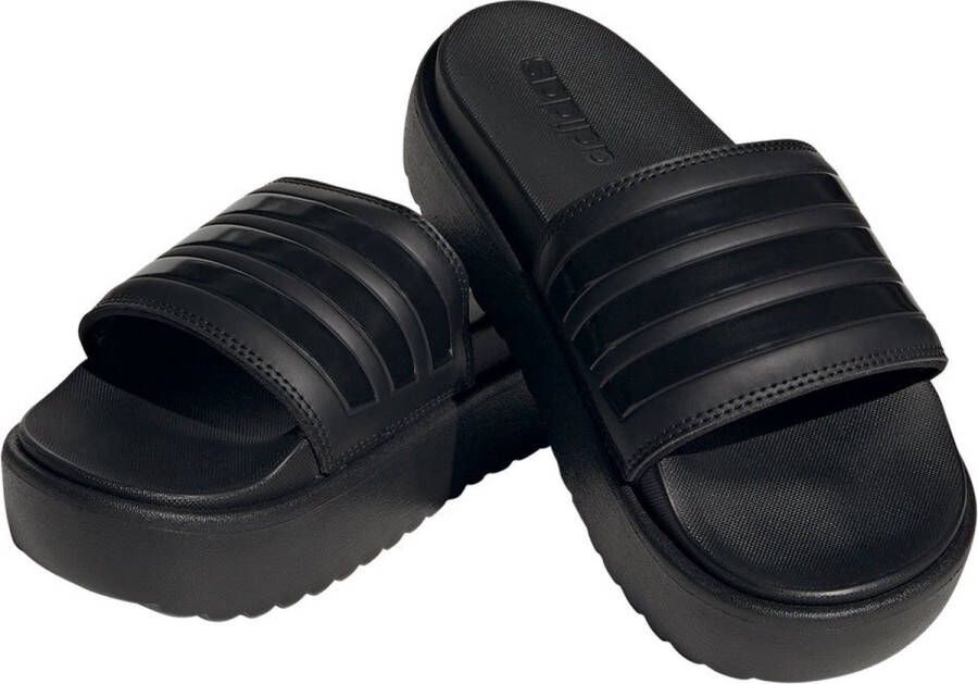 adidas Sportswear adilette Platform Badslippers Dames Zwart