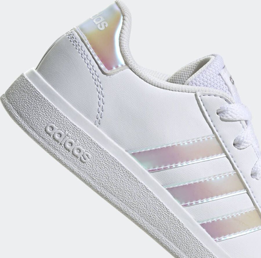Adidas Sportswear Grand Court 2.0 sneakers wit metallic zilver Imitatieleer 39 1 3