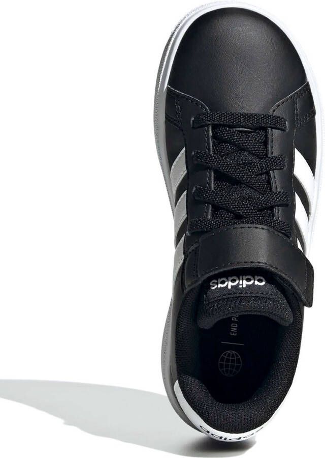 adidas Sportswear Grand Court Schoenen met Elastische Veters en Klittenband Kinderen Zwart