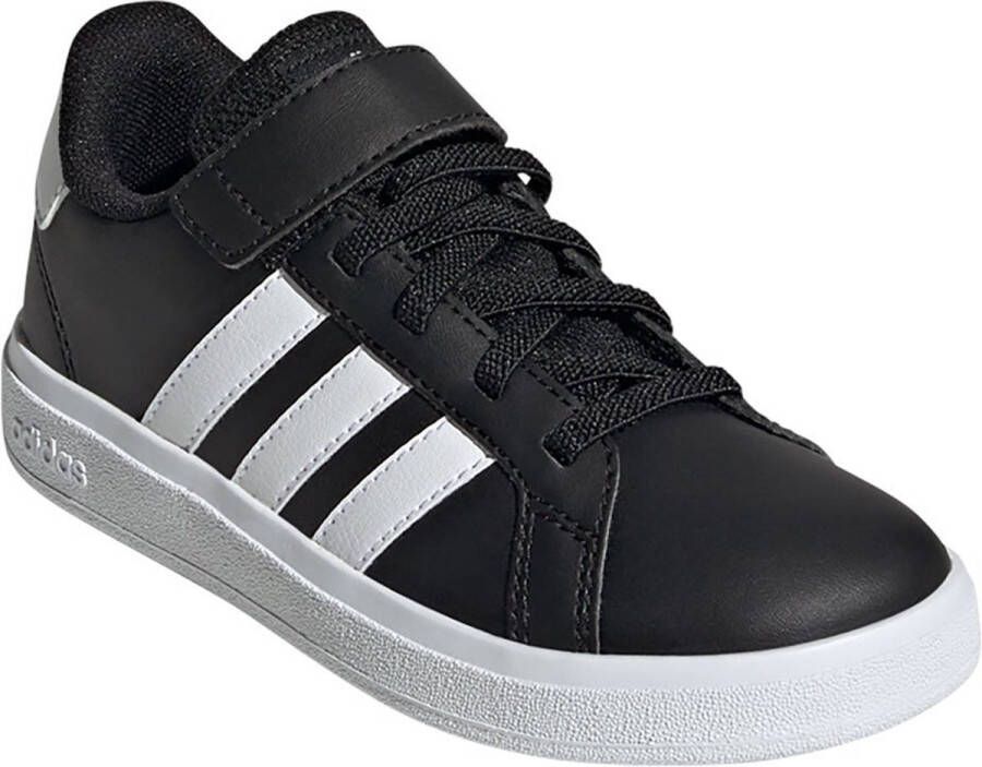 adidas Sportswear Grand Court Schoenen met Elastische Veters en Klittenband Kinderen Zwart