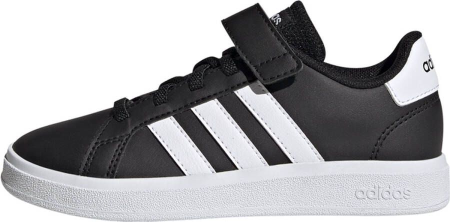 adidas Sportswear Grand Court Schoenen met Elastische Veters en Klittenband Kinderen Zwart