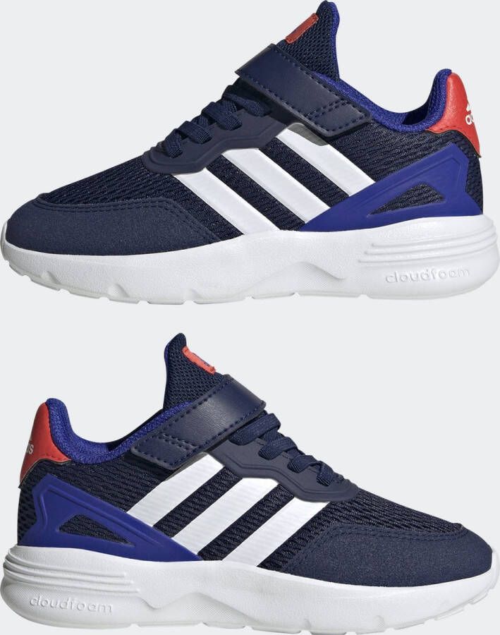 adidas Sportswear Nebzed Schoenen met Elastische Veters en Klittenband Kinderen Blauw