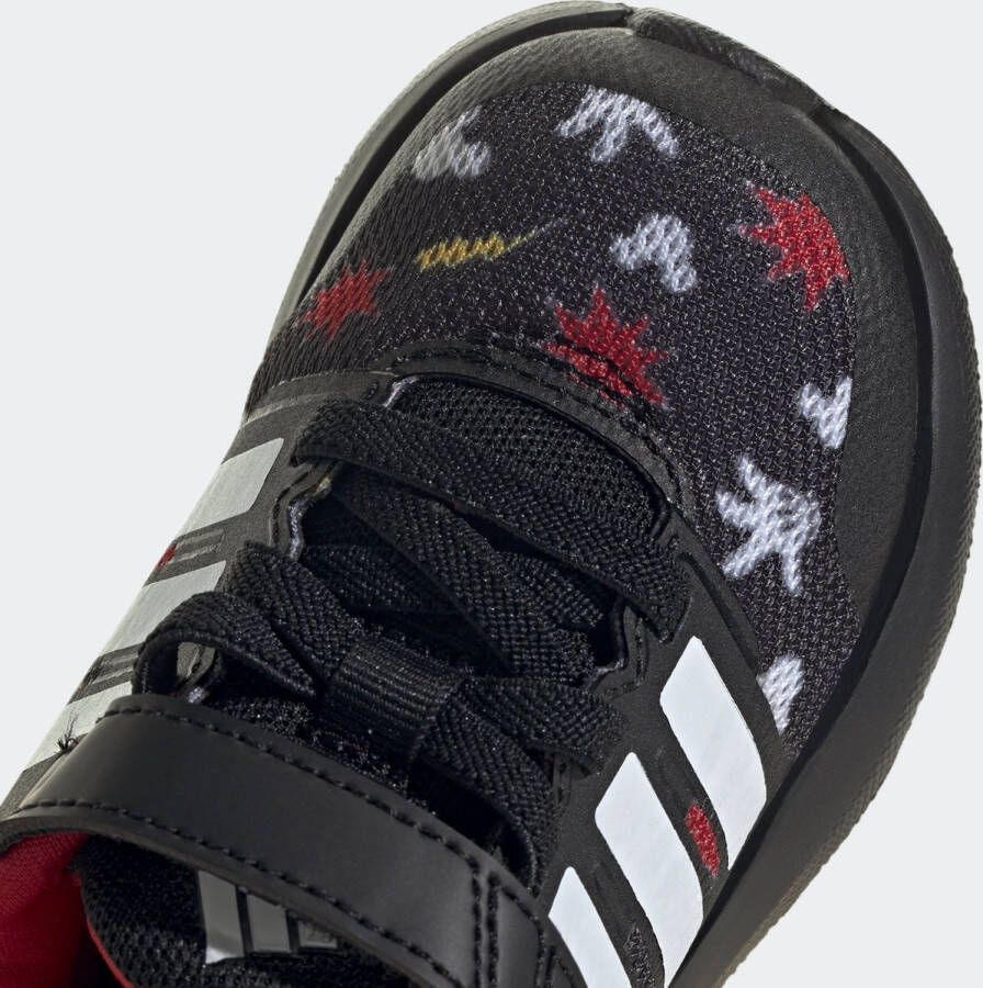 adidas Sportswear x Disney FortaRun 2.0 Mickey Cloudfoam Schoenen met Elastische Veters en Klittenband Kinderen Zwart