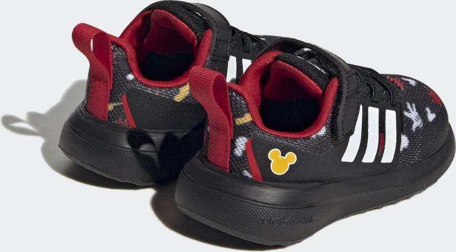 adidas Sportswear x Disney FortaRun 2.0 Mickey Cloudfoam Schoenen met Elastische Veters en Klittenband Kinderen Zwart