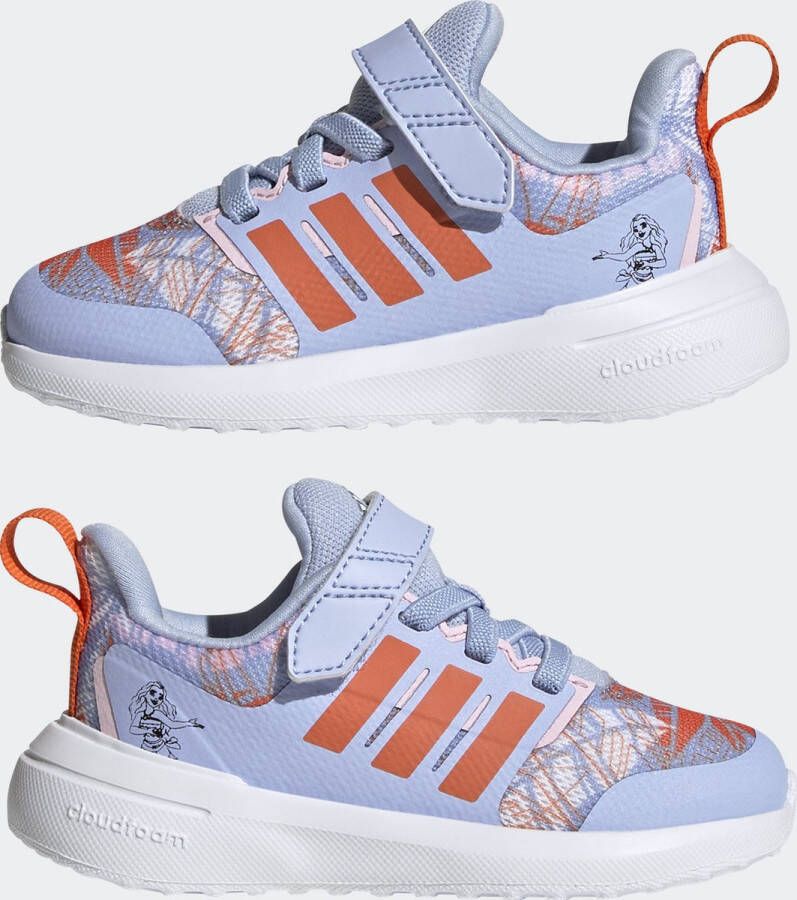 adidas Sportswear x Disney FortaRun 2.0 Moana Cloudfoam Schoenen met Elastische Veters en Klittenband Kinderen Blauw