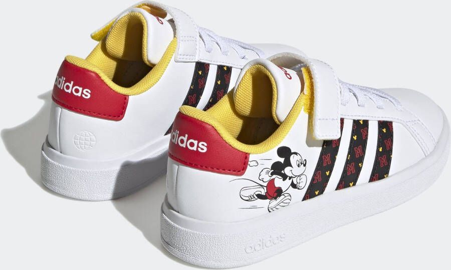 adidas Sportswear x Disney Grand Court Mickey Schoenen met Klittenband Kinderen Wit