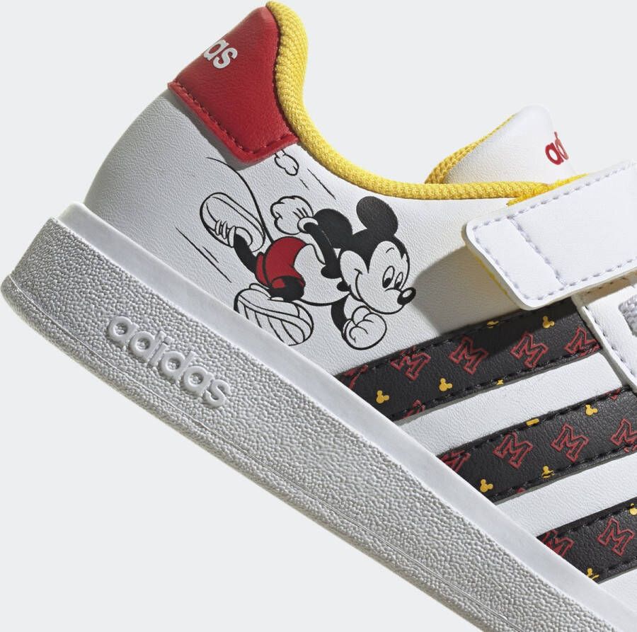 adidas Sportswear x Disney Grand Court Mickey Schoenen met Klittenband Kinderen Wit