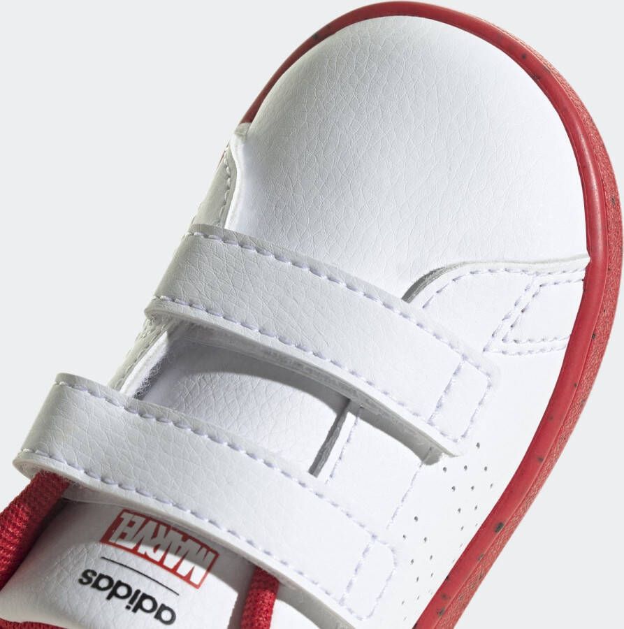 adidas Sportswear x Marvel Advantage Spider-Man Schoenen met Klittenband Kinderen Wit