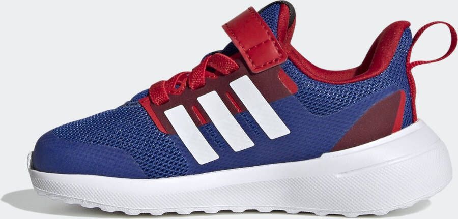 adidas Sportswear x Marvel FortaRun 2.0 Spider-Man Cloudfoam Schoenen met Elastische Veters en Klittenband Kinderen Blauw