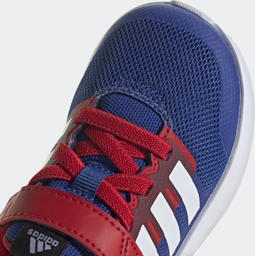 adidas Sportswear x Marvel FortaRun 2.0 Spider-Man Cloudfoam Schoenen met Elastische Veters en Klittenband Kinderen Blauw