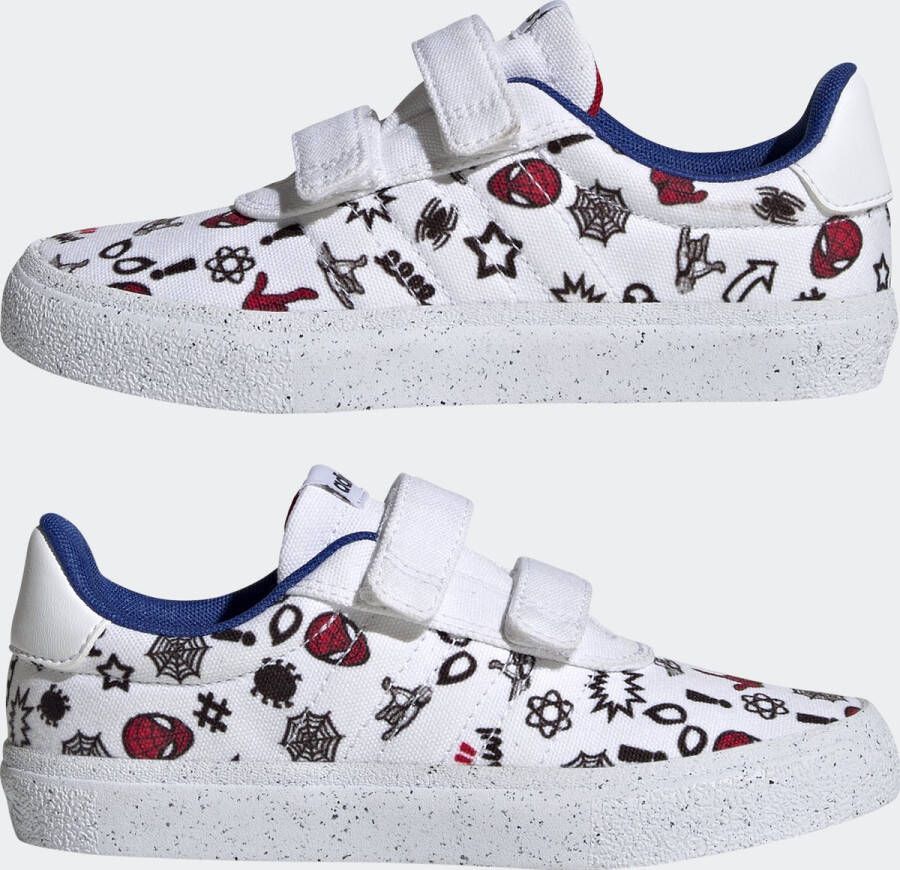 Adidas Sportswear x Marvel VULCRAID3R Spider-Man Lifestyle Skateboarding Schoenen met Klittenband Kinderen Wit - Foto 10