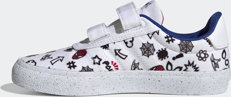 Adidas Sportswear x Marvel VULCRAID3R Spider-Man Lifestyle Skateboarding Schoenen met Klittenband Kinderen Wit - Foto 5