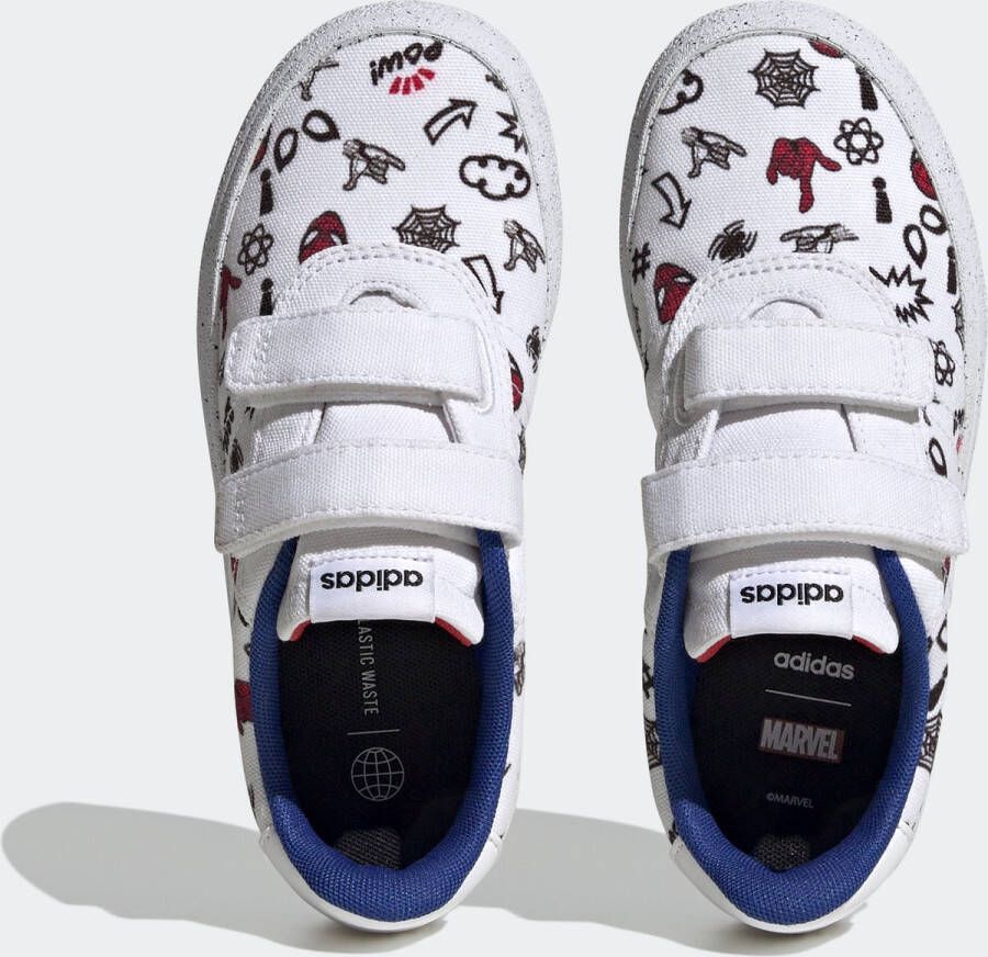 Adidas Sportswear x Marvel VULCRAID3R Spider-Man Lifestyle Skateboarding Schoenen met Klittenband Kinderen Wit - Foto 6