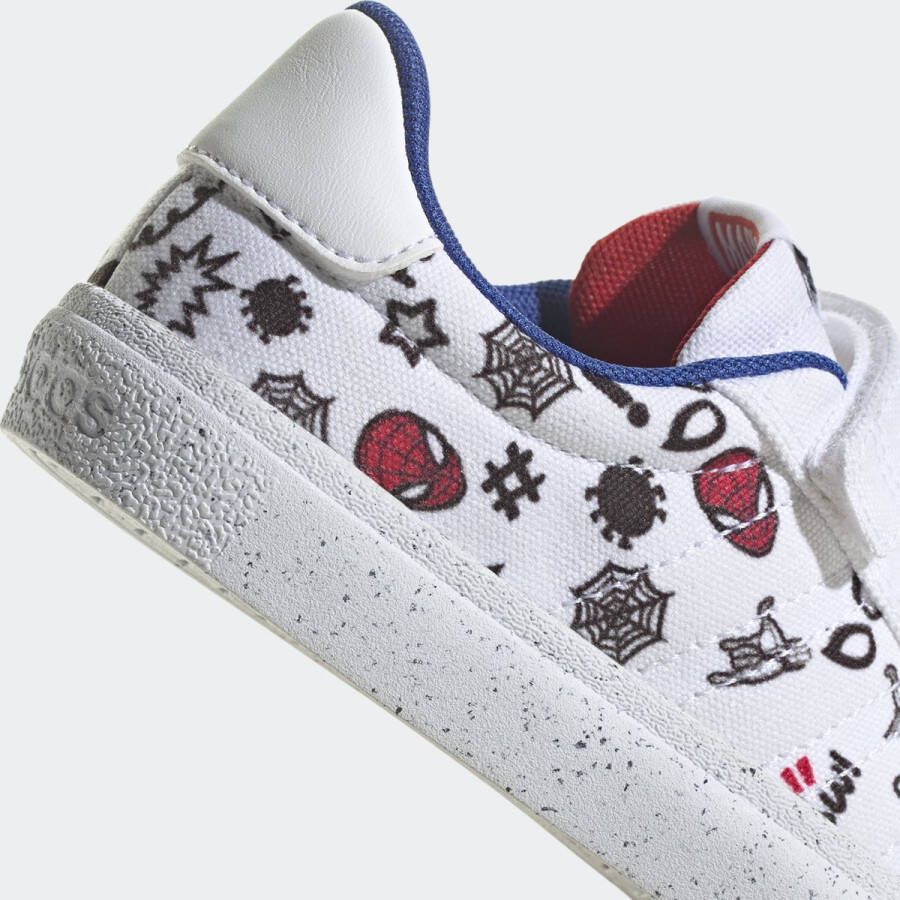 Adidas Sportswear x Marvel VULCRAID3R Spider-Man Lifestyle Skateboarding Schoenen met Klittenband Kinderen Wit - Foto 8