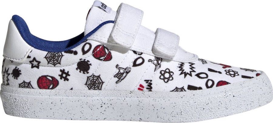 adidas Sportswear x Marvel VULCRAID3R Spider-Man Schoenen met Klittenband Kinderen Wit