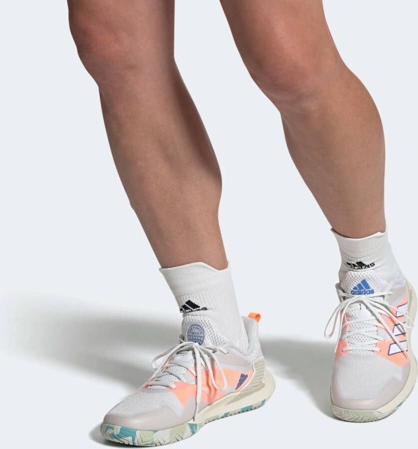 adidas White And Beige Defiant Speed Gv9520 Shoes