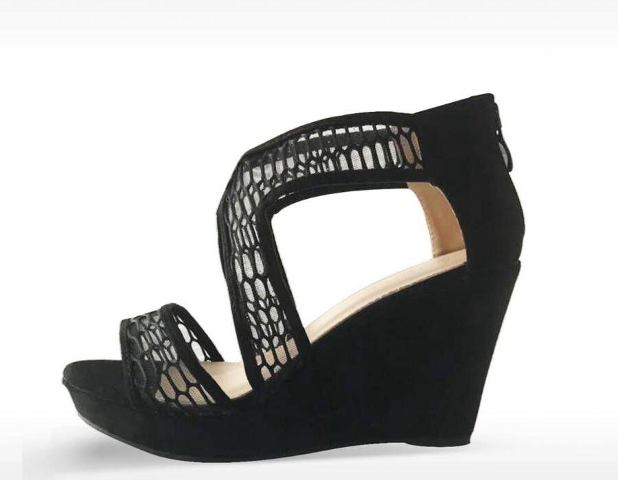 ADRIANA CARRILLO Sandalen op Sleehak Alegria Dames YD-HY-607 BLACK