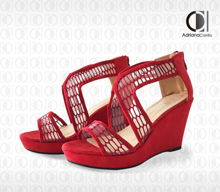 ADRIANA CARRILLO Sandalen op Sleehak Alegria Dames YD-HY-607 RED - Foto 4