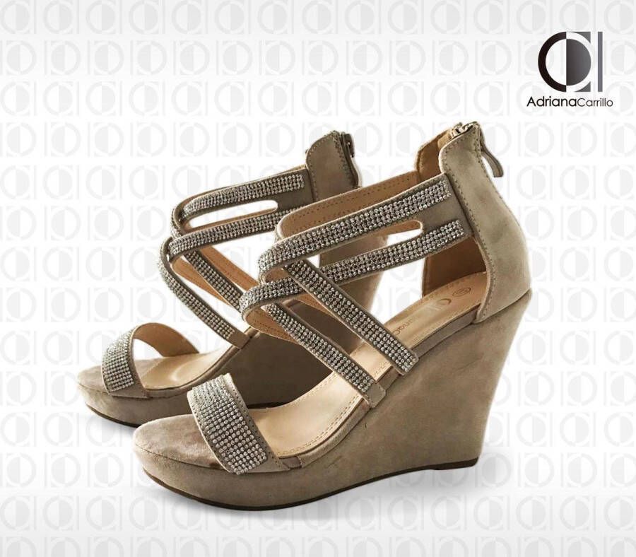 ADRIANA CARRILLO Sandalen op Sleehak Sonrisa Dames YD-9988-9 BEIGE - Foto 5