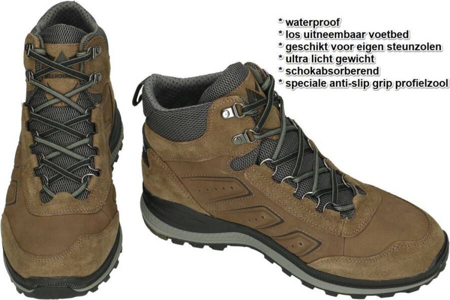 Allrounder -Heren bruin wandelschoenen
