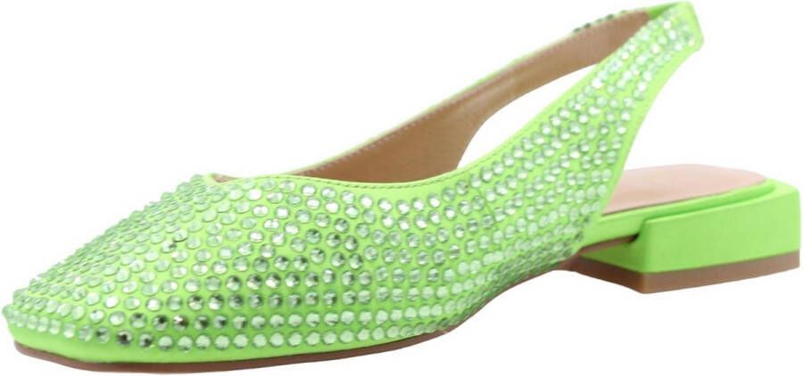 Alma en Pena Peep Toe Peep Heel Green