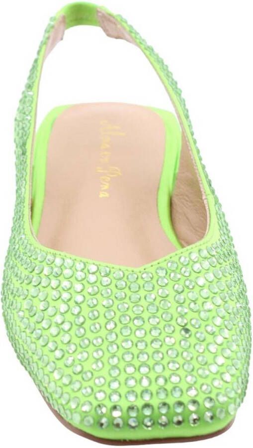 Alma en Pena Peep Toe Peep Heel Green