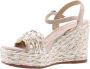 Alma en Pena Glinsterende platte damessandaal Beige Dames - Thumbnail 5