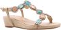 Alma en Pena Glinsterende platte damessandaal Beige Dames - Thumbnail 24