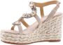 Alma en Pena Glinsterende platte damessandaal Beige Dames - Thumbnail 28