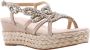 Alma en Pena Glinsterende platte damessandaal Beige Dames - Thumbnail 44