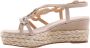Alma en Pena Glinsterende platte damessandaal Beige Dames - Thumbnail 46