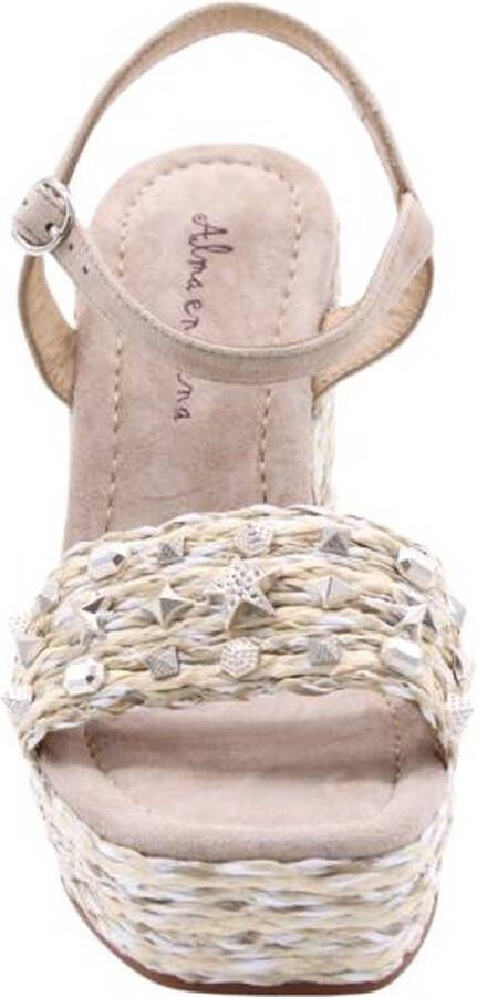 Alma en Pena Glinsterende platte damessandaal Beige Dames - Foto 6