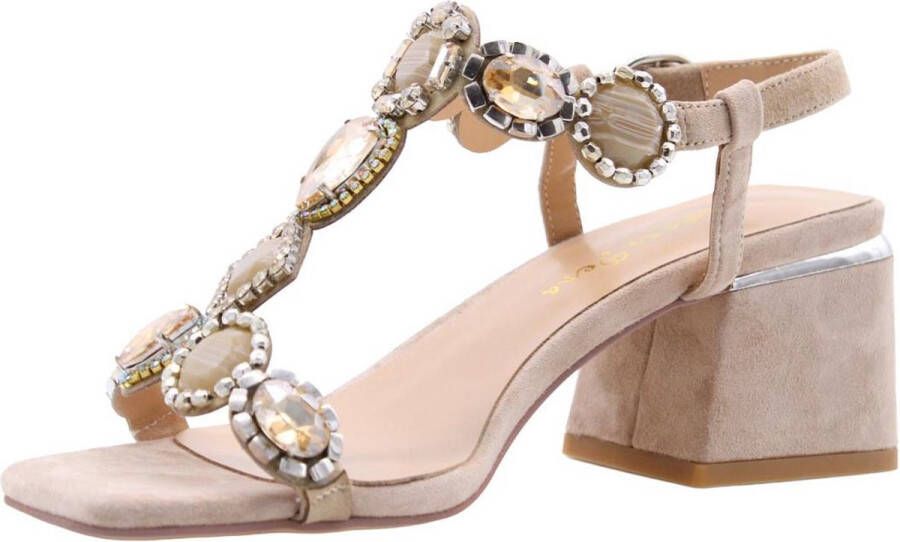 Alma en Pena Glinsterende platte damessandaal Beige Dames - Foto 8