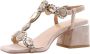 Alma en Pena Glinsterende platte damessandaal Beige Dames - Thumbnail 8