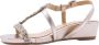 Alma en Pena Gouden Sandalen Elegant Comfortabel Voetbed Beige Dames - Thumbnail 13