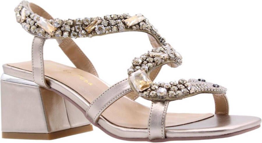 Alma en Pena Gouden Sandalen Elegant Comfortabel Voetbed Beige Dames - Foto 14