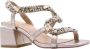 Alma en Pena Gouden Sandalen Elegant Comfortabel Voetbed Beige Dames - Thumbnail 14