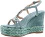 Alma en Pena Stijlvolle Platte Sandalen voor Vrouwen Green Dames - Thumbnail 5