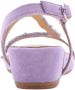 Alma en Pena Vierkante teen juweel platte sandaal Purple Dames - Thumbnail 6