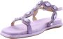 Alma en Pena Vierkante teen juweel platte sandaal Purple Dames - Thumbnail 12