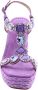Alma en Pena Vierkante teen juweel platte sandaal Purple Dames - Thumbnail 6