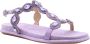 Alma en Pena Vierkante teen juweel platte sandaal Purple Dames - Thumbnail 10