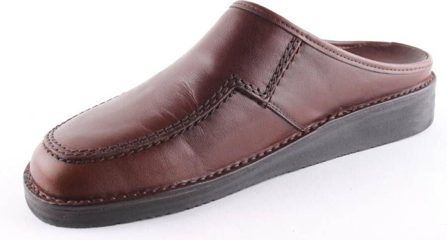 Amako 580 COGNAC Cognacbruine leren heren slipper